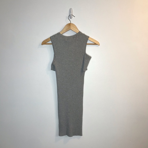 NEW! LF Seek The Label Gray Ribbed Mini Dress M - Picture 6 of 6